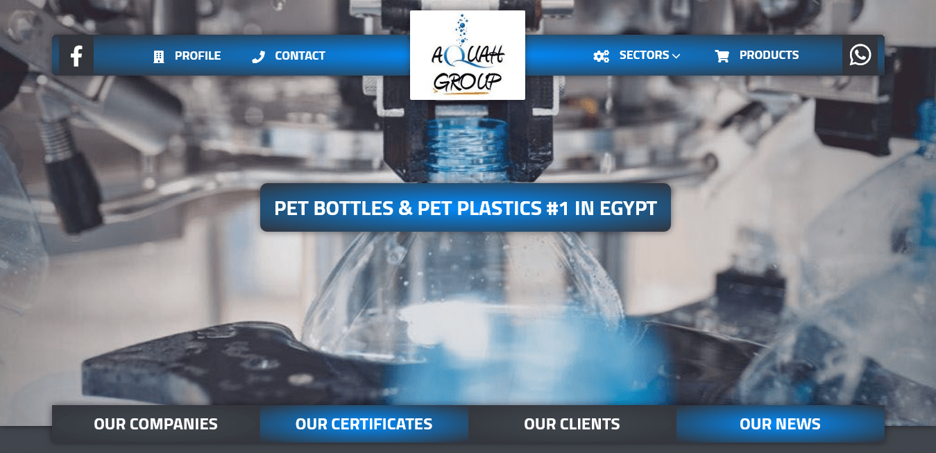 تصميم موقع بلاستيك PET Plastics 🍶 تصميم موقع زجاجات بلاستيك PET Bottles💧 تصميم موقع بالجيزة 🇾🇪 مصر