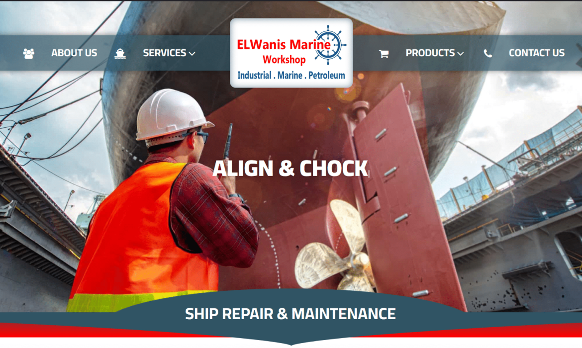 Website design for ship and yacht repair and maintenance ⛴ Ship and yacht repair and maintenance website design Chocking resins