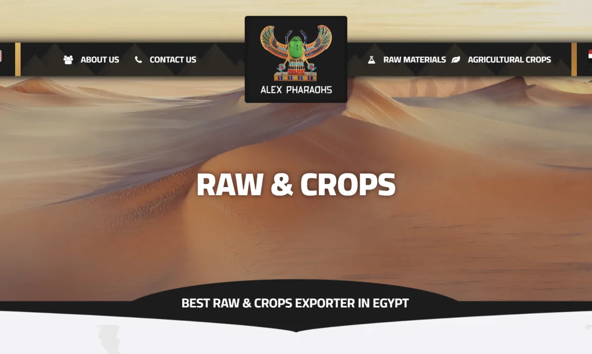 Raw Materials Export Website Design 🧱 Agricultural Crops Website Design 🥦 Vegetables and Fruits Website Design