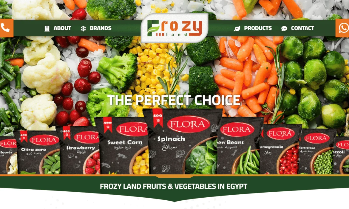 Frozen food website design Frozen food website design 🍓 Frozen fruit and vegetable export website design in Egypt 🥕