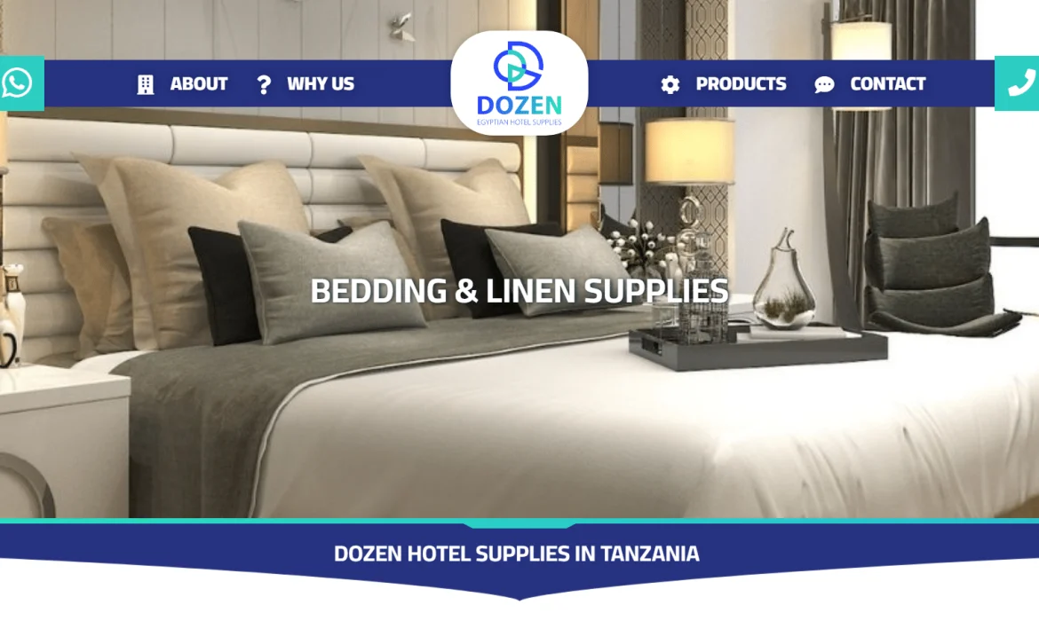 web design for hospitality, hotel, textile and linen supplies 🥼web design in Tanzania Tanzania