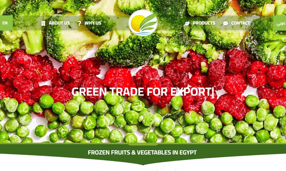Frozen fruits and vegetables website design Frozen fruits and vegetables website design 🌽 Export website design 🧄