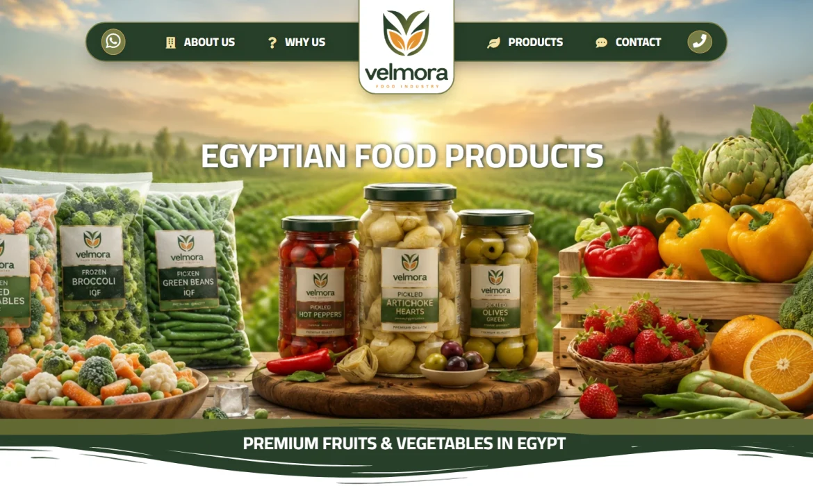 Website design for a food company in Egypt | Fresh, Frozen & Pickles Web Design 🍓🥦