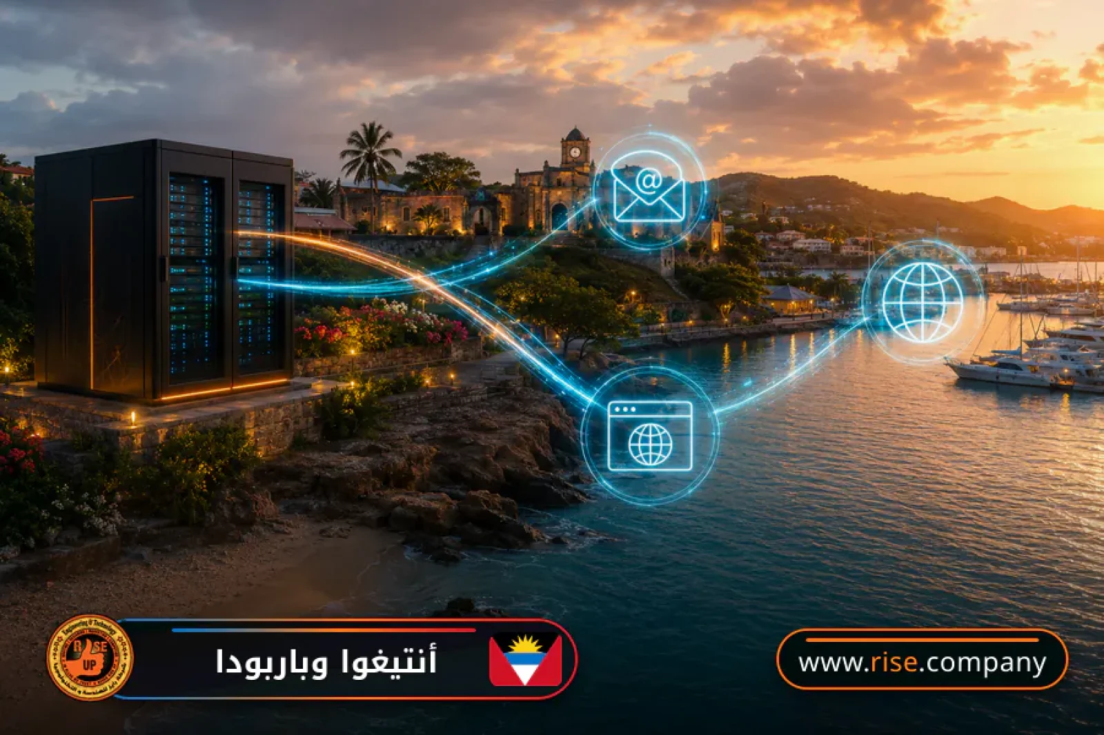 Business email, web hosting and website design in Antigua & Barbuda