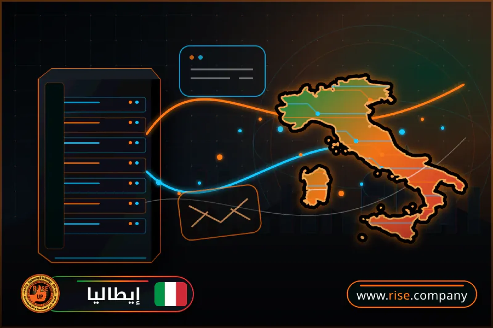 Business email, web hosting and website design in Italy