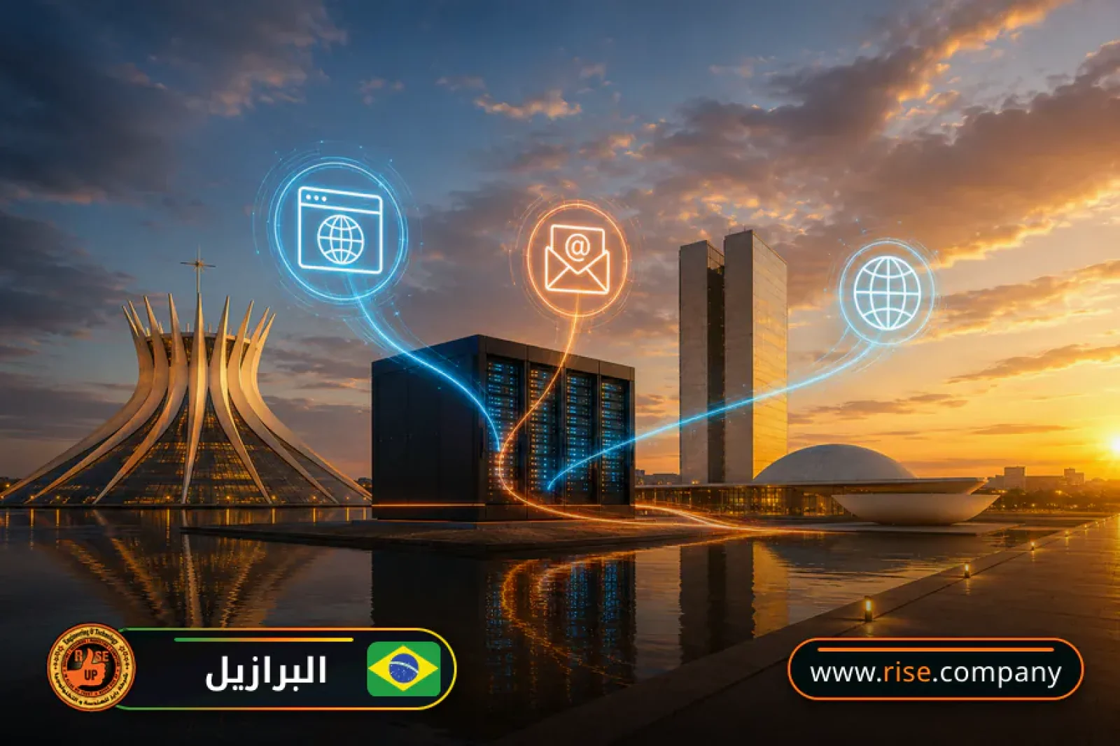 Business email, web hosting and website design in Brazil