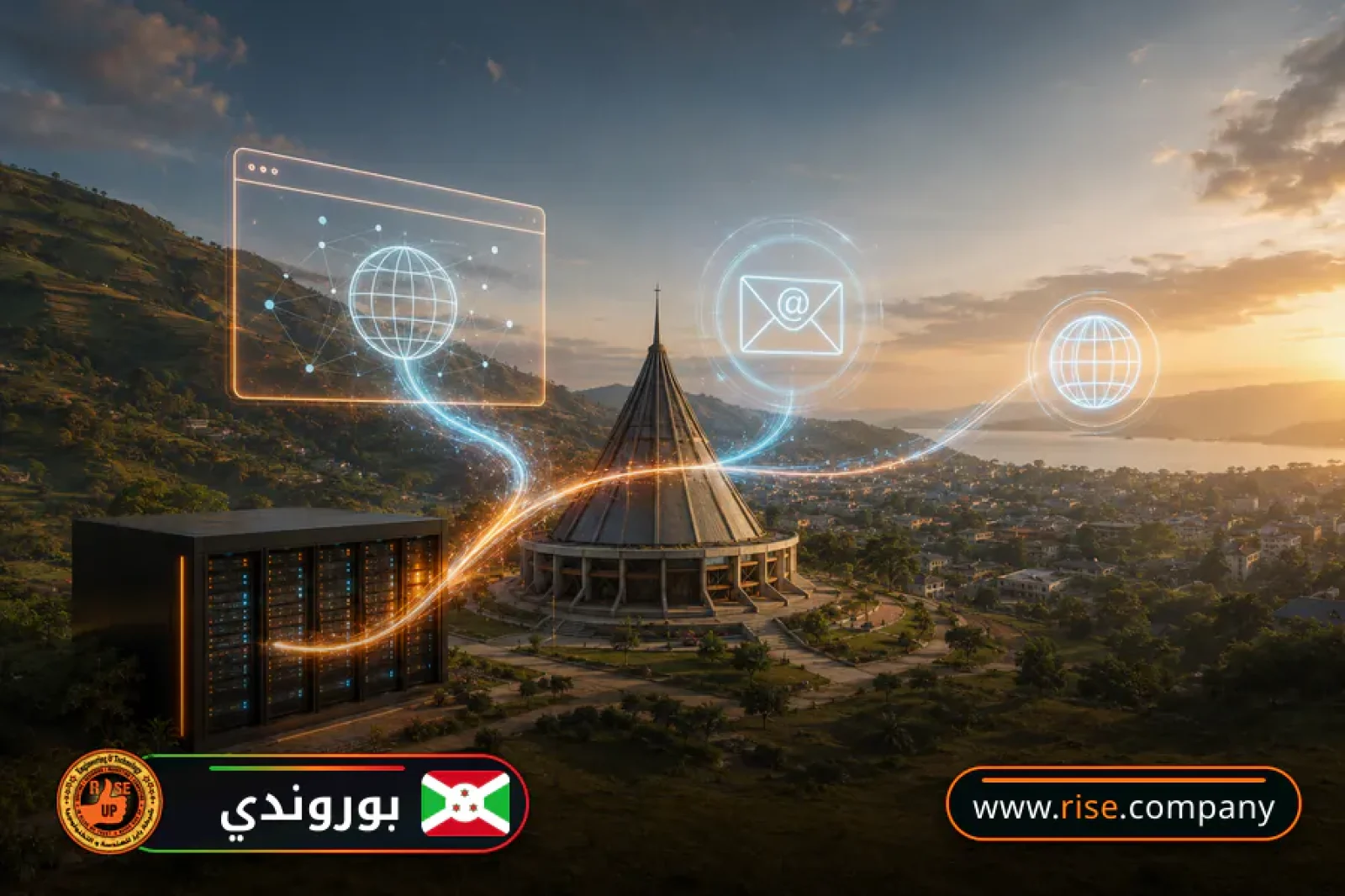 Business email, web hosting and website design in Burundi