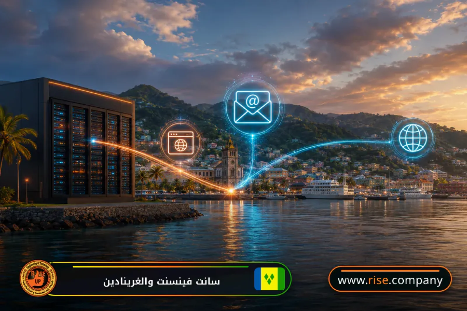 Business email, web hosting and website design in Saint Vincent and the Grenadines