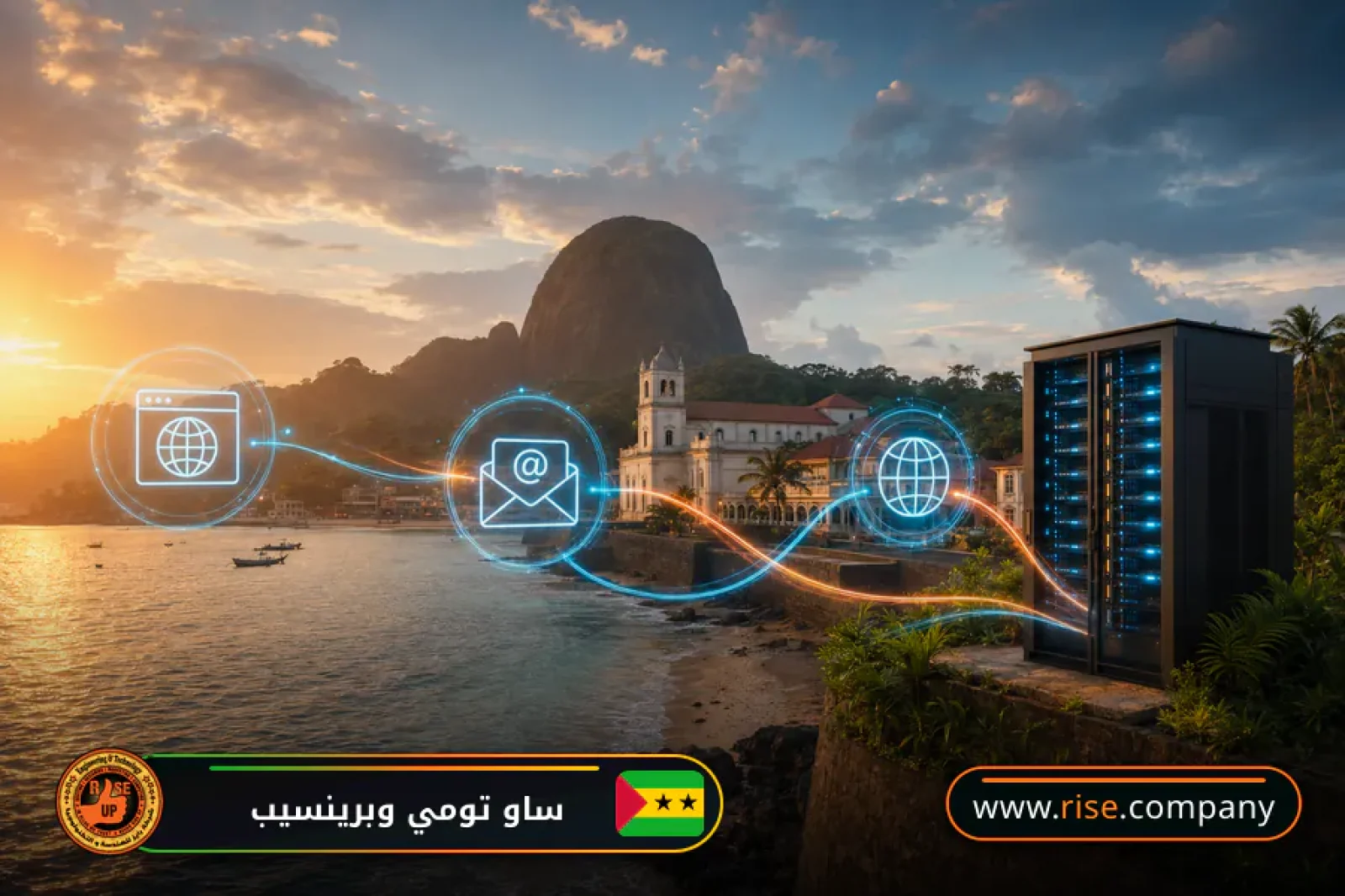 Business email, web hosting and website design in Sao Tome and Principe