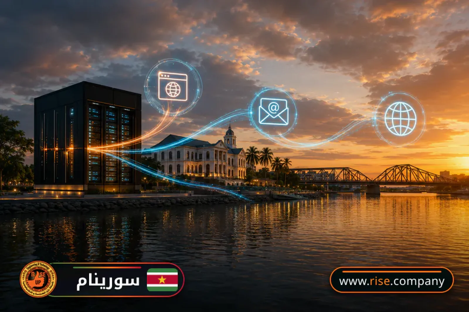 Business email, web hosting and website design in Suriname