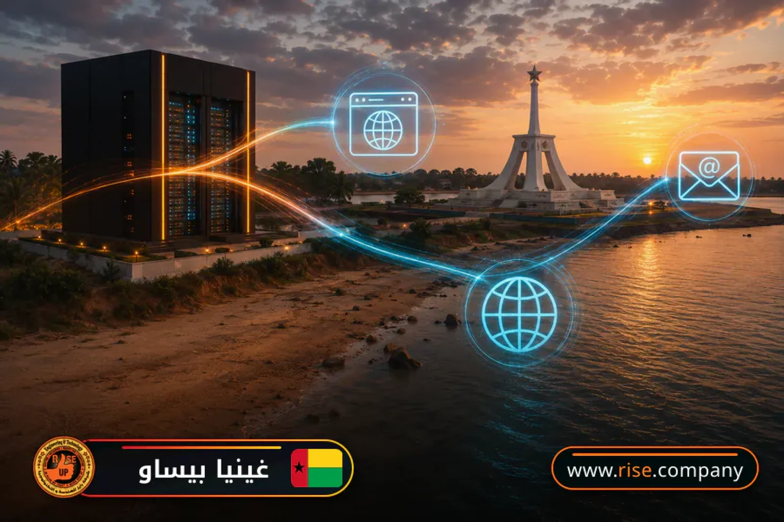 Business email, web hosting and website design in Guinea-Bissau