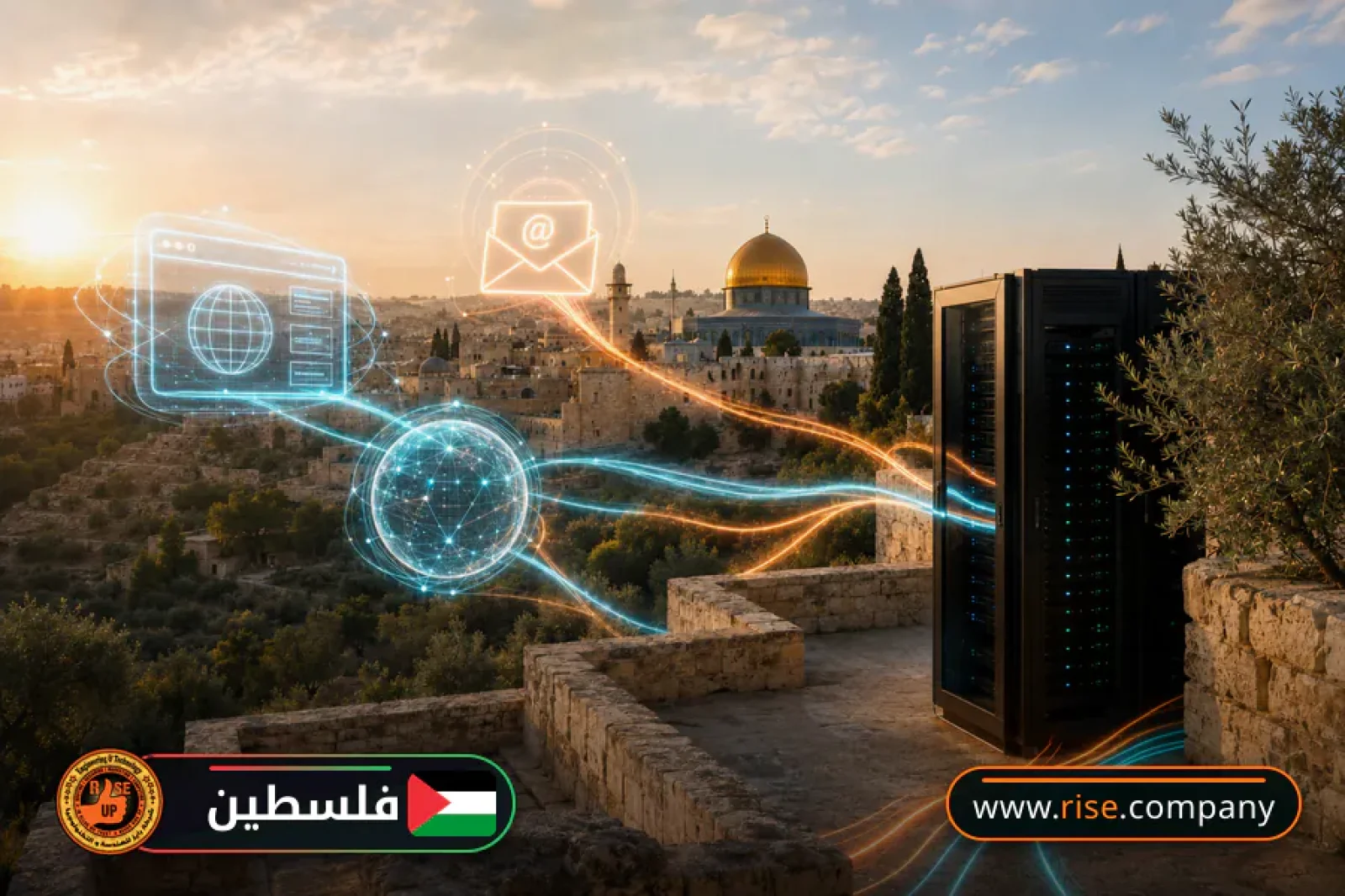 Business email, web hosting and website design in Palestine