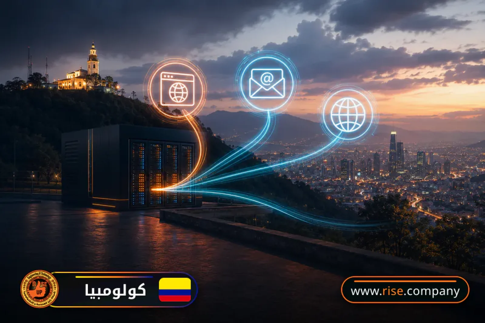 Business email, web hosting and website design in Colombia