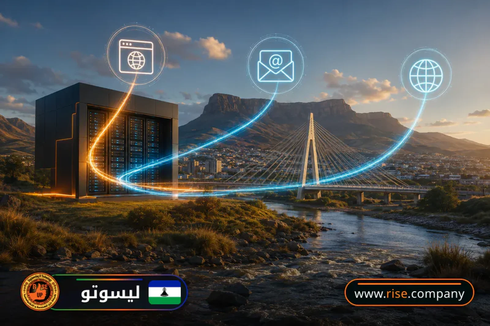 Business email, web hosting and website design in Lesotho