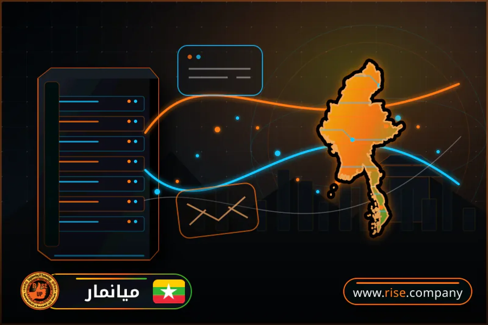Business email, web hosting and website design in Myanmar